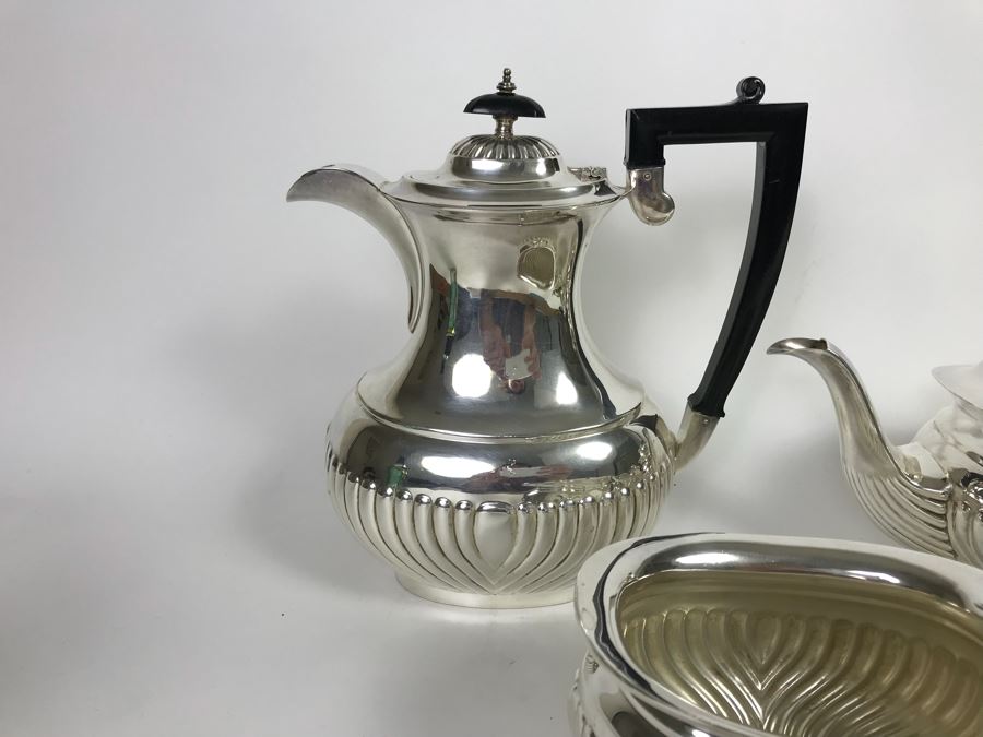 (6) Piece English Silverplate (2) Coffee Pots, Teapot, Creamer And Sugar [Photo 3]