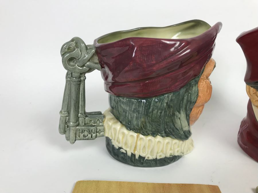 Vintage Royal Doulton Toby Mugs Of Simon Cellarer And The Cardinal And Pair Of Royal Doulton Books On Figurines And Character And Toby Jugs [Photo 6]