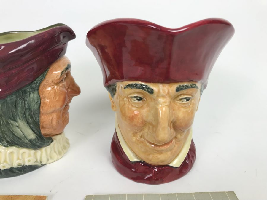 Vintage Royal Doulton Toby Mugs Of Simon Cellarer And The Cardinal And Pair Of Royal Doulton Books On Figurines And Character And Toby Jugs [Photo 7]