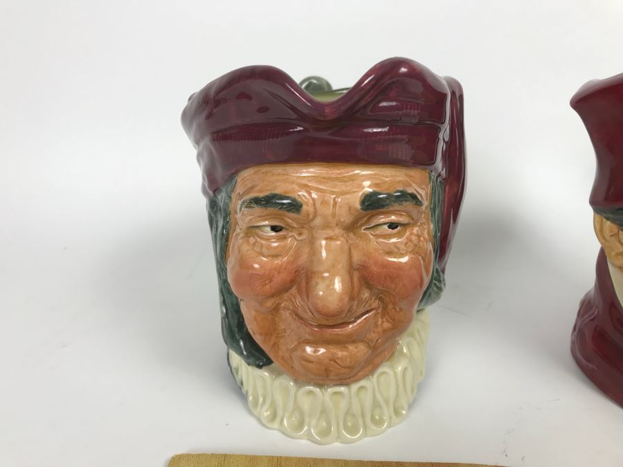 Vintage Royal Doulton Toby Mugs Of Simon Cellarer And The Cardinal And Pair Of Royal Doulton Books On Figurines And Character And Toby Jugs [Photo 3]
