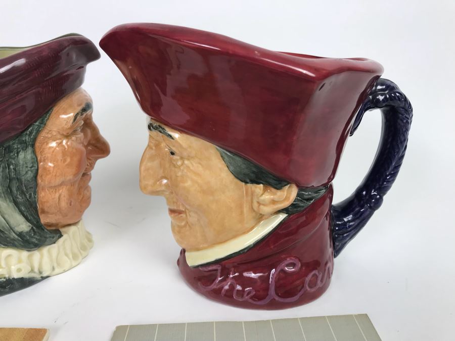 Vintage Royal Doulton Toby Mugs Of Simon Cellarer And The Cardinal And Pair Of Royal Doulton Books On Figurines And Character And Toby Jugs [Photo 8]