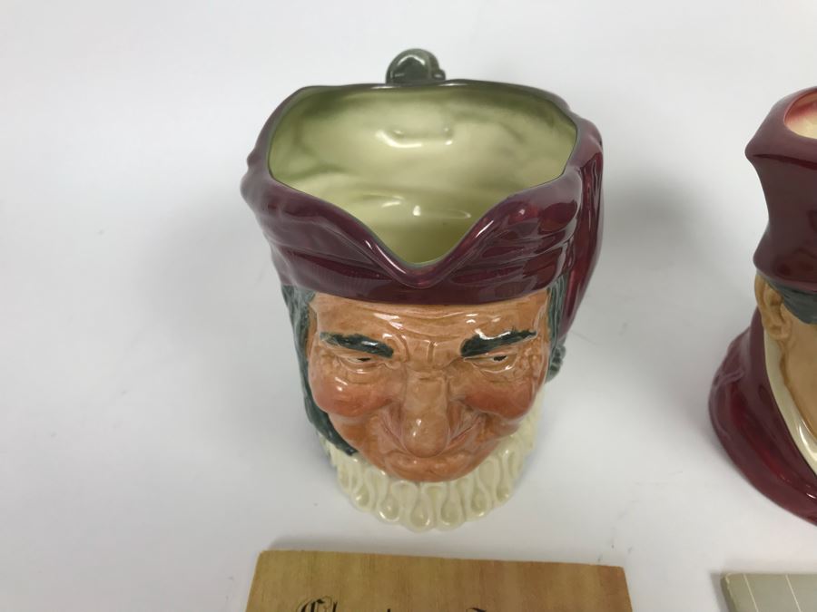 Vintage Royal Doulton Toby Mugs Of Simon Cellarer And The Cardinal And Pair Of Royal Doulton Books On Figurines And Character And Toby Jugs [Photo 4]