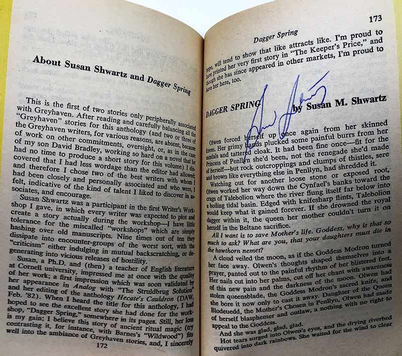 Marion Zimmer Bradley Collection: Friends of Darkover Series: Free Amazons of Darkover & The Keeper's Price; Greyhaven: An Anthology of Fantasy - Multiple Signatures: Marion Zimmer Bradley, Diana L. Paxson, Elizabeth Waters, Mercedes Lackey, etc. [Photo 41]