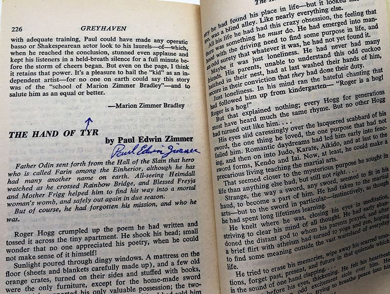 Marion Zimmer Bradley Collection: Friends of Darkover Series: Free Amazons of Darkover & The Keeper's Price; Greyhaven: An Anthology of Fantasy - Multiple Signatures: Marion Zimmer Bradley, Diana L. Paxson, Elizabeth Waters, Mercedes Lackey, etc. [Photo 43]