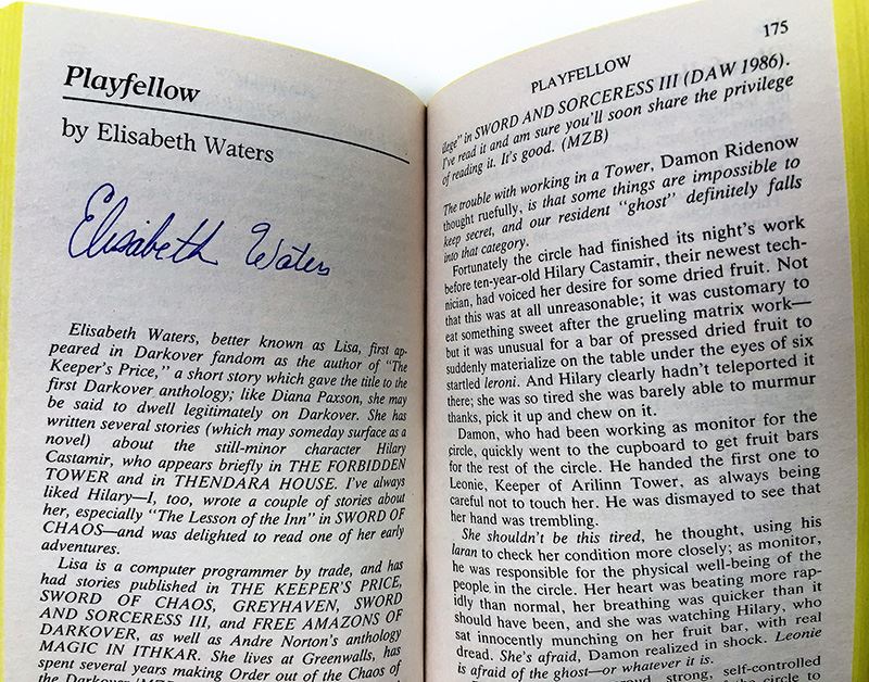 Marion Zimmer Bradley Collection: The Friends of Darkover Series: The Other Side of the Mirror, Four Moons of Darkover, Red Sun of Darkover, Leroni of Darkover & Domains of Darkover - Signed by Marion Zimmer Bradley, Elizabeth Waters & Mercedes Lackey [Photo 23]