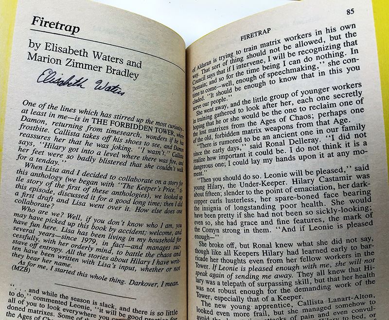 Marion Zimmer Bradley Collection: The Friends of Darkover Series: The Other Side of the Mirror, Four Moons of Darkover, Red Sun of Darkover, Leroni of Darkover & Domains of Darkover - Signed by Marion Zimmer Bradley, Elizabeth Waters & Mercedes Lackey [Photo 37]