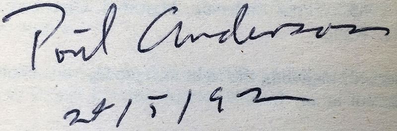 Martin H. Greenberg & Charles G. Waugh Collection: Mercenaries of Tomorrow & The 7 Deadly Sins of Science Fiction (edited by Isaac Asimov) - Signed by Poul Anderson, Barry Longyear, A.E. Van Vogt, Gene Wolfe, Jack Vance & Frederik Pohl [Photo 6]