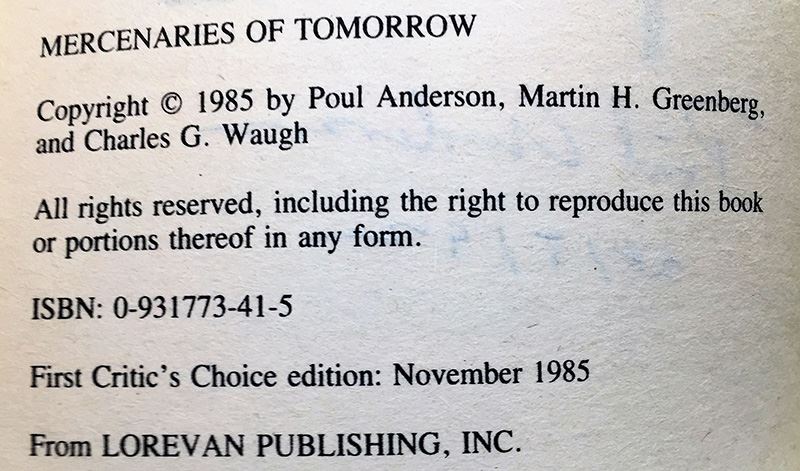 Martin H. Greenberg & Charles G. Waugh Collection: Mercenaries of Tomorrow & The 7 Deadly Sins of Science Fiction (edited by Isaac Asimov) - Signed by Poul Anderson, Barry Longyear, A.E. Van Vogt, Gene Wolfe, Jack Vance & Frederik Pohl [Photo 13]