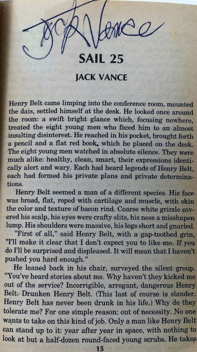 Martin H. Greenberg & Charles G. Waugh Collection: Mercenaries of Tomorrow & The 7 Deadly Sins of Science Fiction (edited by Isaac Asimov) - Signed by Poul Anderson, Barry Longyear, A.E. Van Vogt, Gene Wolfe, Jack Vance & Frederik Pohl [Photo 16]