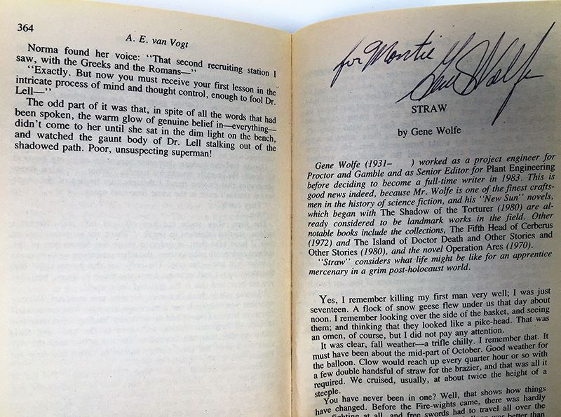Martin H. Greenberg & Charles G. Waugh Collection: Mercenaries of Tomorrow & The 7 Deadly Sins of Science Fiction (edited by Isaac Asimov) - Signed by Poul Anderson, Barry Longyear, A.E. Van Vogt, Gene Wolfe, Jack Vance & Frederik Pohl [Photo 11]