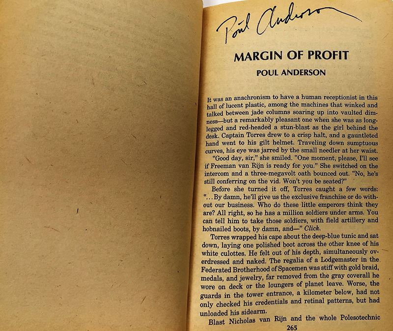 Martin H. Greenberg & Charles G. Waugh Collection: Mercenaries of Tomorrow & The 7 Deadly Sins of Science Fiction (edited by Isaac Asimov) - Signed by Poul Anderson, Barry Longyear, A.E. Van Vogt, Gene Wolfe, Jack Vance & Frederik Pohl [Photo 20]