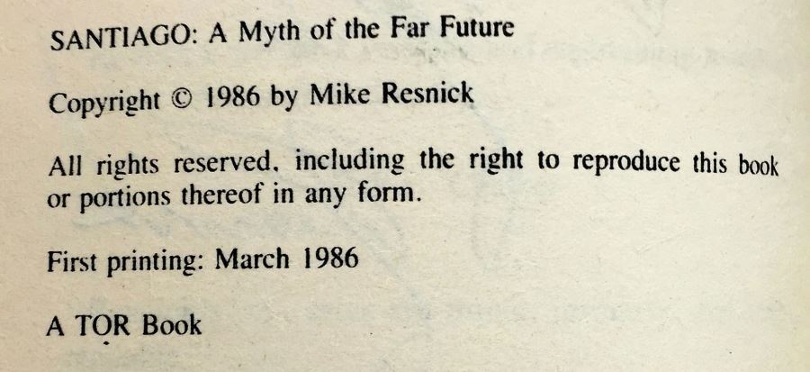 Mike Resnick Collection: Santiago: A Myth of the Far Future & The Dark Lady: A Romance of the Far Future - Signed by Mike Resnick [Photo 6]