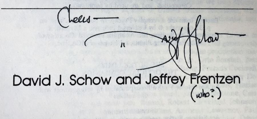 David J. Schow & Jeffrey Frentzen - The Outer Limits: The Official Companion - Signed by David J. Schow; The Fall of Winter - Signed by Jack Haldeman; Limbo System - Signed by Rick Cook; Riding the Torch - Signed by Norman Spinrad [Photo 9]