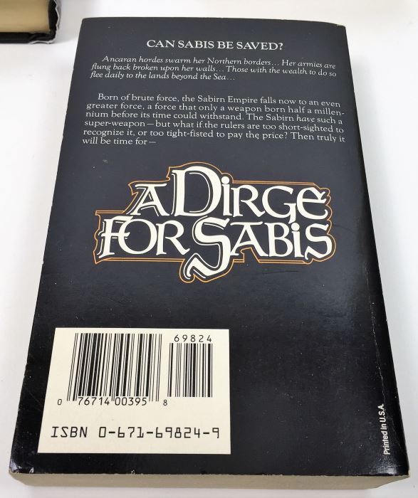 John Ringo & Julie Cochrane: Cally's War - Signed by John Ringo; The Sword of Shannara - Signed by Terry Brooks; Vengeance of the Dancing Gods - Signed by Jack L. Chalker; A Dirge for Sabis - Signed by C.J. Cherryh & Leslie Fish [Photo 24]