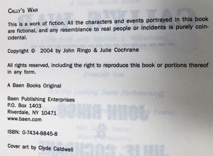John Ringo & Julie Cochrane: Cally's War - Signed by John Ringo; The Sword of Shannara - Signed by Terry Brooks; Vengeance of the Dancing Gods - Signed by Jack L. Chalker; A Dirge for Sabis - Signed by C.J. Cherryh & Leslie Fish [Photo 11]
