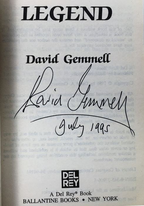 Gorgon Child - Signed by Steven Barnes; Legend - Signed by David Gemmell; Some Will Not Die - Signed by Algis Budrys; Passage at Arms - Signed by Glen Cook; Sweet Silver Blues - Signed by Glen Cook; The Best of Marion Zimmer Bradley - Signed [Photo 15]