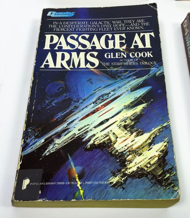 Gorgon Child - Signed by Steven Barnes; Legend - Signed by David Gemmell; Some Will Not Die - Signed by Algis Budrys; Passage at Arms - Signed by Glen Cook; Sweet Silver Blues - Signed by Glen Cook; The Best of Marion Zimmer Bradley - Signed [Photo 5]