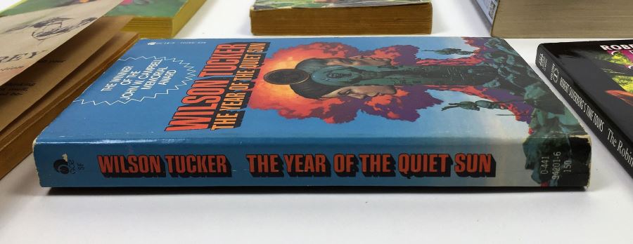 Sioux Spaceman/And Then the Town Took Off; Signed: Phoenix Without Ashes - Edward Bryant & Harlan Ellison; The Silver Wolf - Alice Borchardt; robots & changelings - Lester del Rey; The Year of the Quiet Sun - Wilson Tucker & Time Tours - William F. Wu  [Photo 29]
