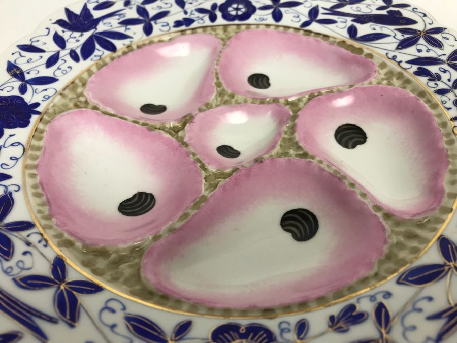 Antique Porcelain Oyster Plate [Photo 4]