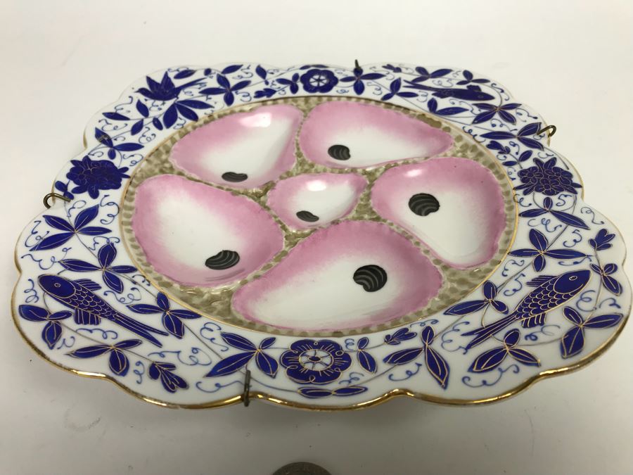 Antique Porcelain Oyster Plate [Photo 3]