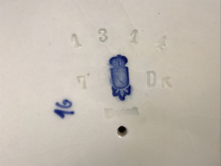 Large Vintage Porcelain Cherub Double Dish Nautical Motif 1314 Baden [Photo 12]