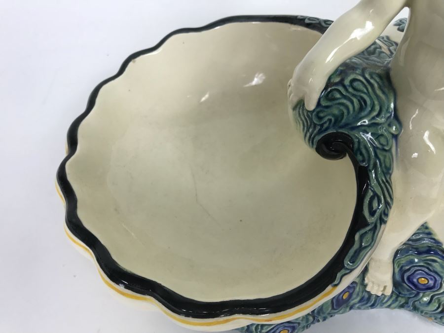 Large Vintage Porcelain Cherub Double Dish Nautical Motif 1314 Baden [Photo 6]