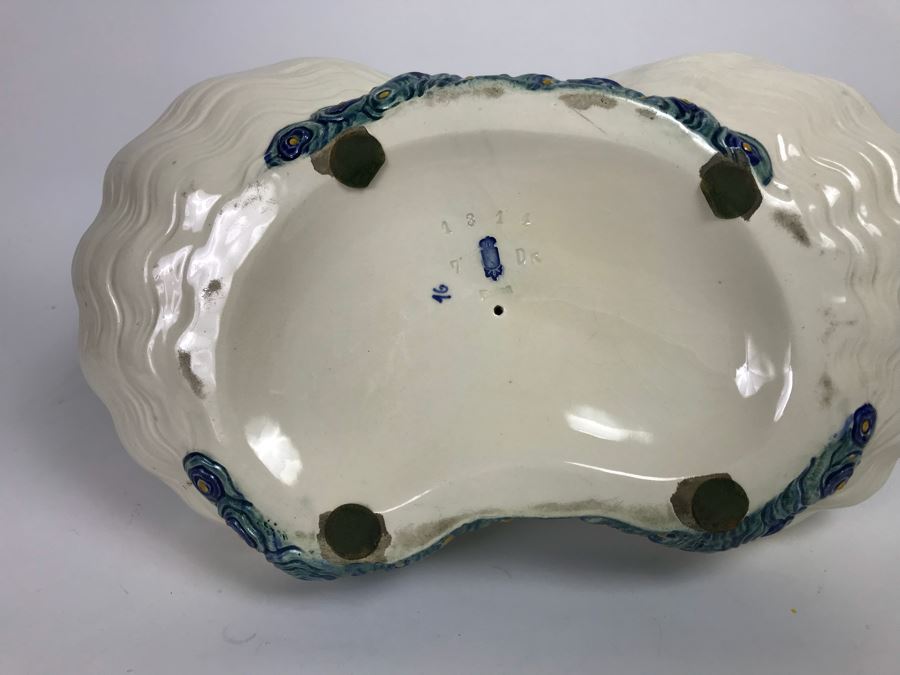 Large Vintage Porcelain Cherub Double Dish Nautical Motif 1314 Baden [Photo 11]
