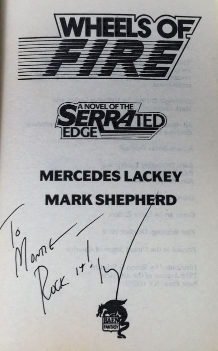 Fire on the Border - Signed by Kevin O'Donnell, Jr.; Wheels of Fire - Signed by Mercedes Lackey; Titan A.E.: Cale's Story - Signed by Kevin J. Anderson & Rebecca Moesta; Star Wars: Darth Maul Shadow Hunter - Signed by Michael Reaves [Photo 13]