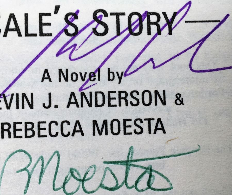 Fire on the Border - Signed by Kevin O'Donnell, Jr.; Wheels of Fire - Signed by Mercedes Lackey; Titan A.E.: Cale's Story - Signed by Kevin J. Anderson & Rebecca Moesta; Star Wars: Darth Maul Shadow Hunter - Signed by Michael Reaves [Photo 19]