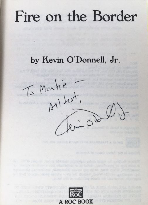 Fire on the Border - Signed by Kevin O'Donnell, Jr.; Wheels of Fire - Signed by Mercedes Lackey; Titan A.E.: Cale's Story - Signed by Kevin J. Anderson & Rebecca Moesta; Star Wars: Darth Maul Shadow Hunter - Signed by Michael Reaves [Photo 8]