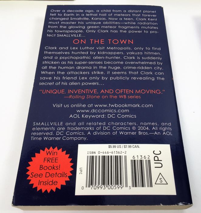 Dome - Signed by Steve Perry & Michael Reeves; The Trinity Paradox - Signed by Doug Beason & Kevin J. Anderson; The Fugitive Worlds by Bob Shaw; Smallville (x2) - Signed by Devin Grayson (x2) [Photo 22]