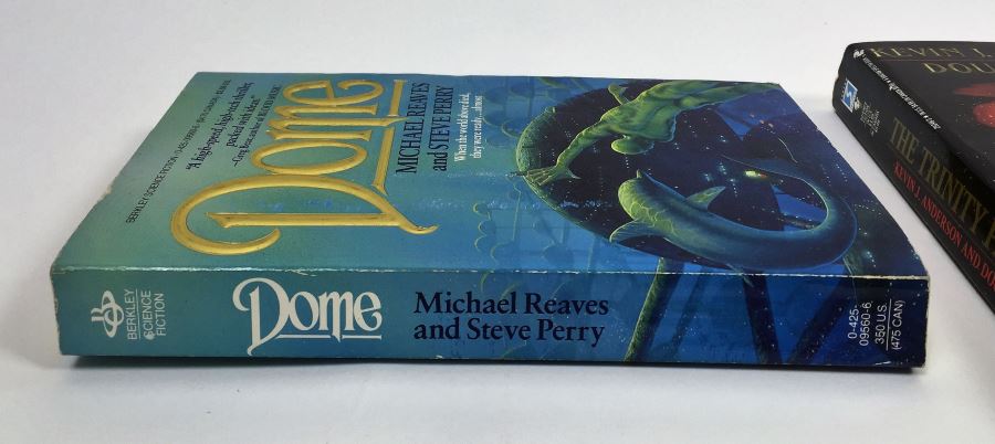 Dome - Signed by Steve Perry & Michael Reeves; The Trinity Paradox - Signed by Doug Beason & Kevin J. Anderson; The Fugitive Worlds by Bob Shaw; Smallville (x2) - Signed by Devin Grayson (x2) [Photo 7]