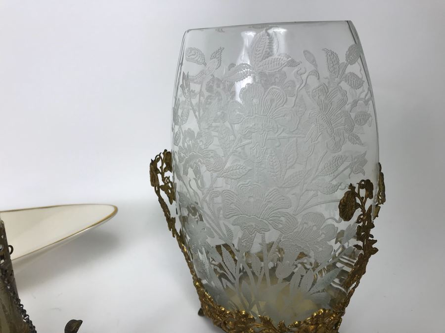 Home Decor Lot With Milk Glass Rooster, Vintage Vases, LENOX Bowl And More [Photo 12]