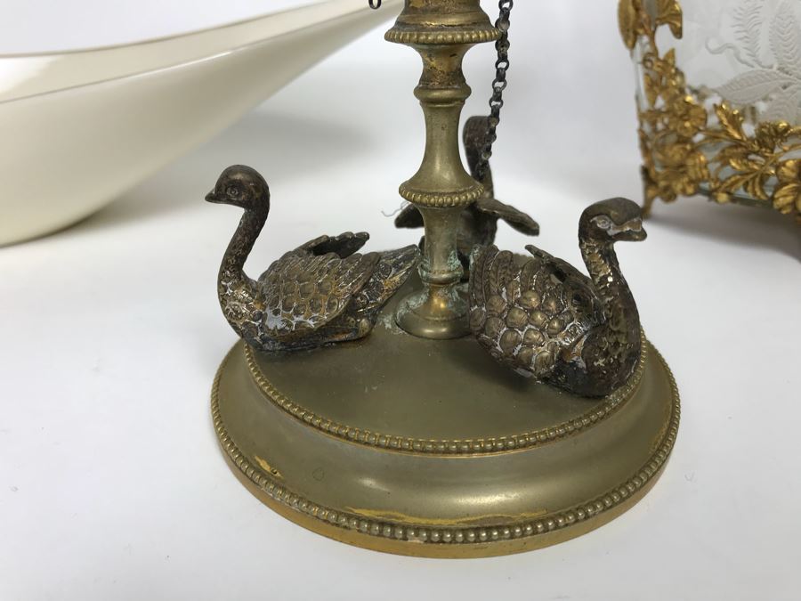 Home Decor Lot With Milk Glass Rooster, Vintage Vases, LENOX Bowl And More [Photo 8]