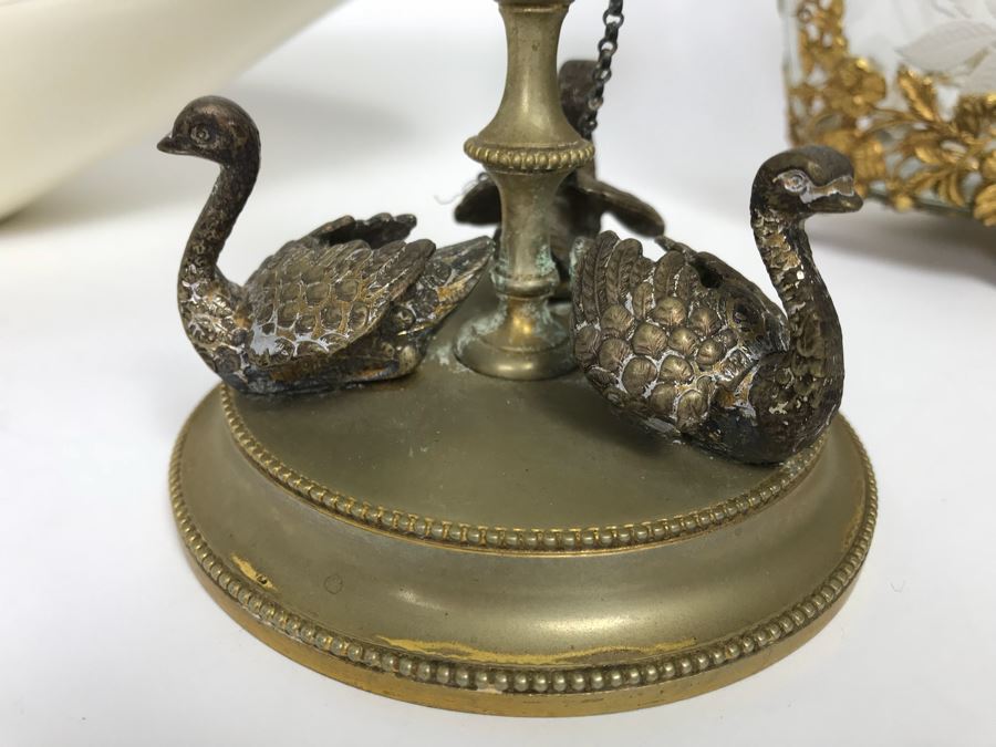 Home Decor Lot With Milk Glass Rooster, Vintage Vases, LENOX Bowl And More [Photo 9]