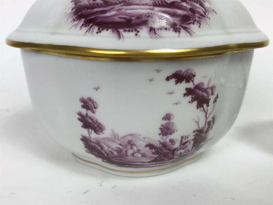 Richard Ginori Vittoria Italy Lidded Trinket Box And Spoon Rest Pin Trinket Ring Dish [Photo 7]