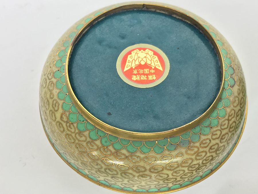 Collection Of Trinket Boxes And Ladies Compacts Porcelain, Cloisonne, Alabaster [Photo 17]