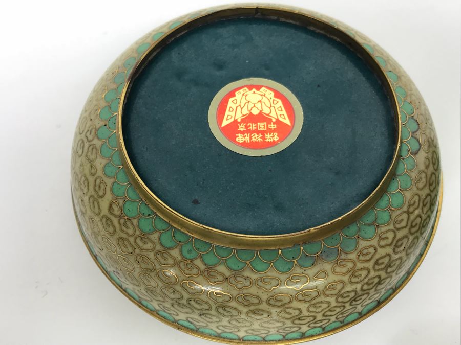 Collection Of Trinket Boxes And Ladies Compacts Porcelain, Cloisonne, Alabaster [Photo 16]