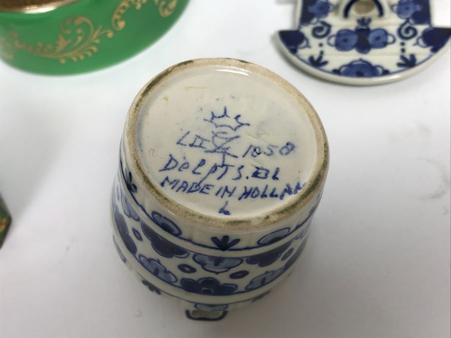 Collection Of Trinket Boxes And Ladies Compacts Porcelain, Cloisonne, Alabaster [Photo 23]