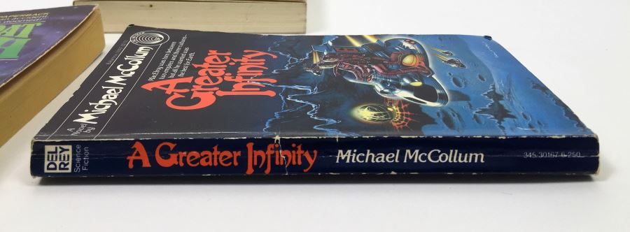 The Space Enterprise - Signed by G. Harry Stine; Lifeboat Earth - Signed by Stanley Schmidt; A Greater Infinity - Signed by Michael McCollom [Photo 15]