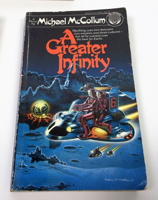 The Space Enterprise - Signed by G. Harry Stine; Lifeboat Earth - Signed by Stanley Schmidt; A Greater Infinity - Signed by Michael McCollom [Photo 4]