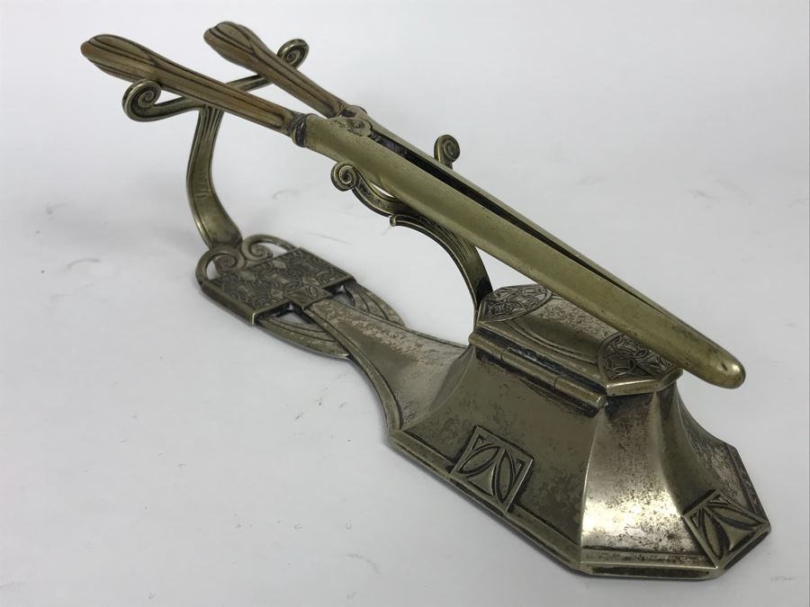 Antique Curling Iron And Curing Iron Heater Stand With Hallmarks WMFN [Photo 11]