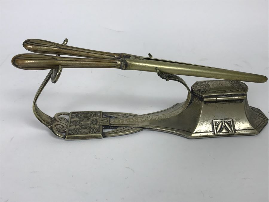 Antique Curling Iron And Curing Iron Heater Stand With Hallmarks WMFN [Photo 12]