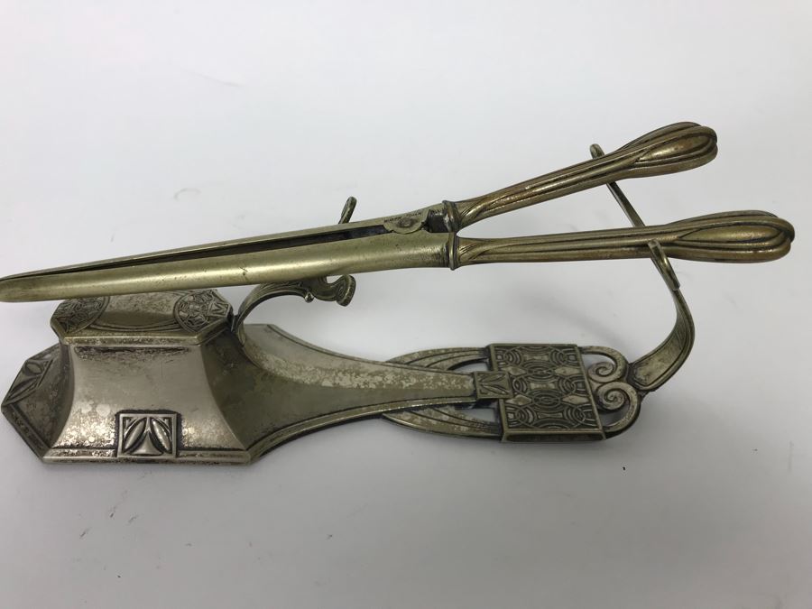 Antique Curling Iron And Curing Iron Heater Stand With Hallmarks WMFN [Photo 5]