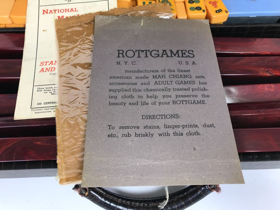 Vintage American ROTTGAMES NYC Bakelite Mah Jongg Set In Case [Photo 7]