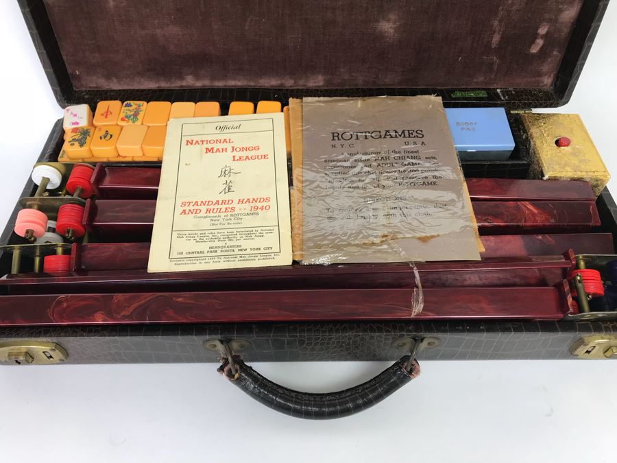 Vintage American ROTTGAMES NYC Bakelite Mah Jongg Set In Case [Photo 5]
