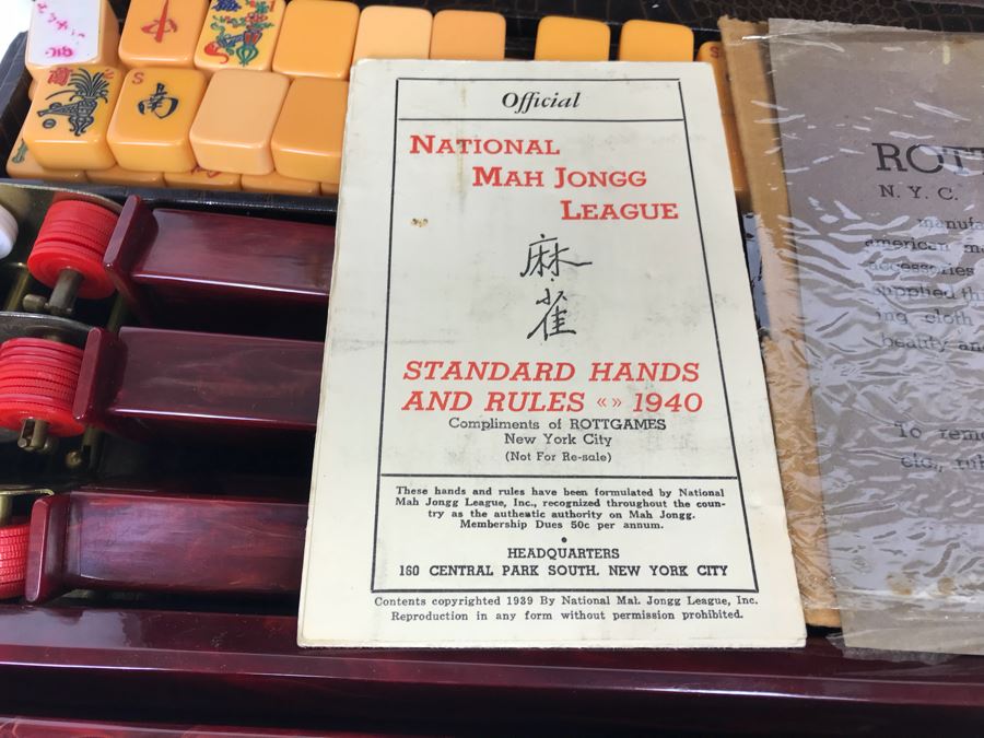 Vintage American ROTTGAMES NYC Bakelite Mah Jongg Set In Case [Photo 6]