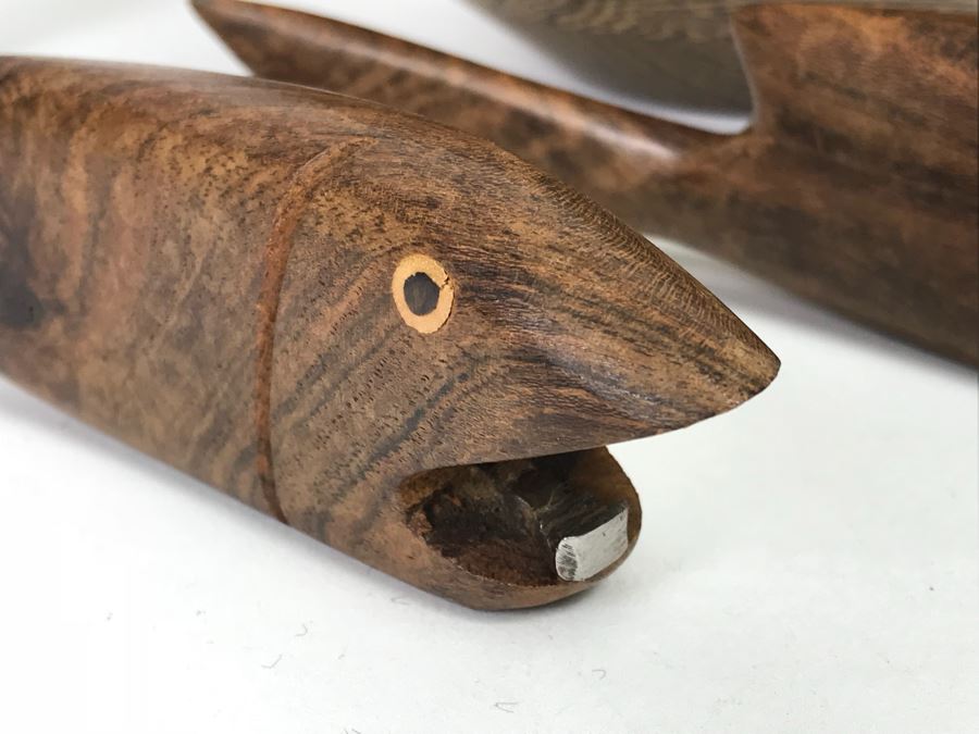 Collection Of Carved And Turned Wooden Art Objects Including A Signed Turned Wooden Bowl By Eugene Santillanes (1935-2015) And Van Cort Instruments Dragonfly [Photo 9]