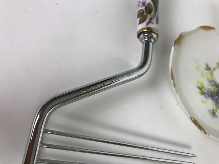 Wedgwood Cornflower Divided Bowl, LENOX Candlesticks, DANSK Gravy Boat, Angel Food Cake Cutter And Various China [Photo 9]