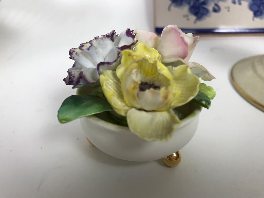 Wedgwood Cornflower Divided Bowl, LENOX Candlesticks, DANSK Gravy Boat, Angel Food Cake Cutter And Various China [Photo 22]